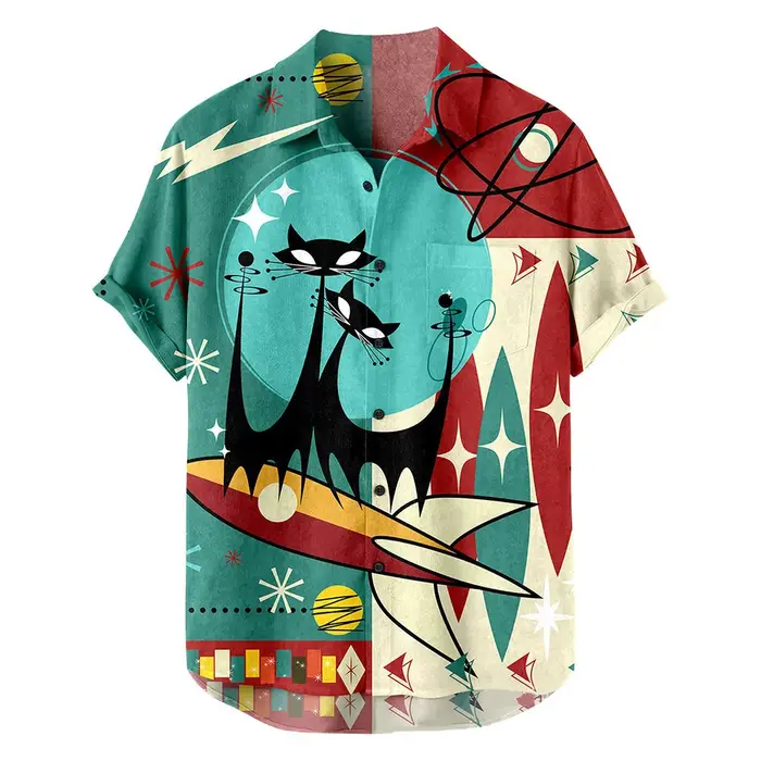 Chemise à fleurs hawaïennes pour hommes, cardigan abordable, revers décontracté, manches courtes, mi
