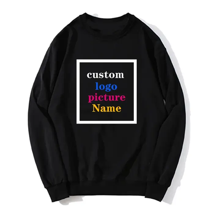 Sweat-shirt à capuche en coton pour hommes, personnalisé avec votre propre Design imprimé, surdimens