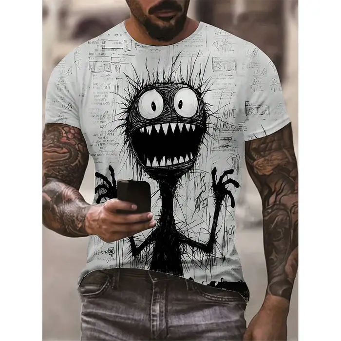 Drôle Anime monstre 3D imprimé T-Shirts hommes femmes mode Streetwear surdimensionné à manches court