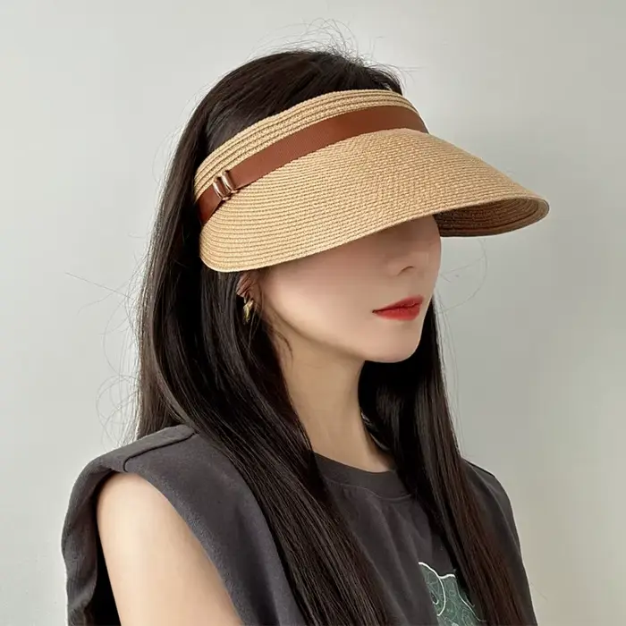 Casquette pare-soleil d'été à large bord pour femme