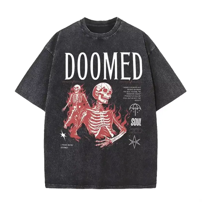 T-shirt en coton délavé vintage de la groupe de rock britannique BMTH Bring Me The Horizon