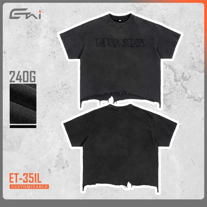 T-shirt Boxy Homme en Coton Premium Épais, Effet Délavé Vintage, Texture Vieillie, Style Rétro Streetwear, Coupe Ample, Basique Décontracté Tendance