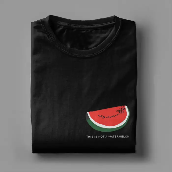 Pastèques palestinés hommes T-Shirt Vintage t-shirts à manches courtes col rond