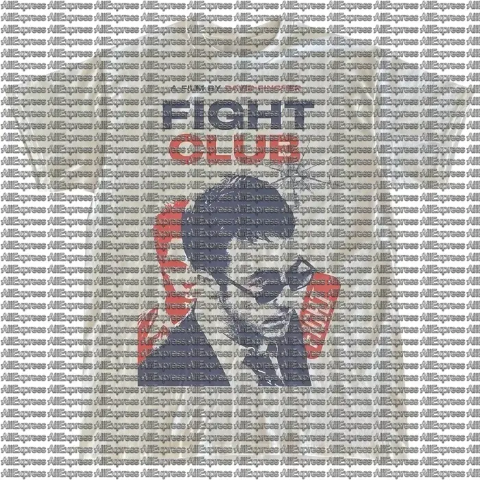 T-shirt graphique vintage pour homme 2026, motif film Fight Club, design David Fincher avec texte ro
