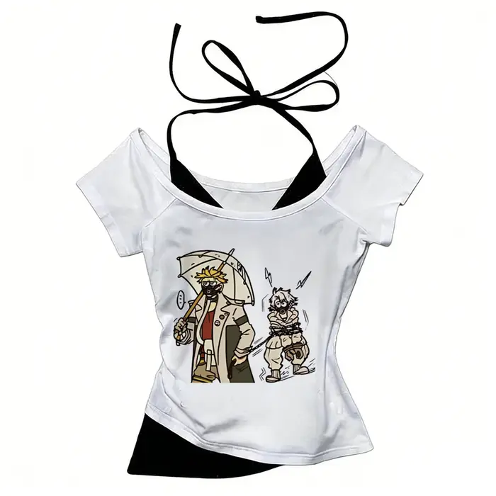 Gachiakuta t-shirt streetwear esthétique pour femme, haut graphique classique pour femme, style grun