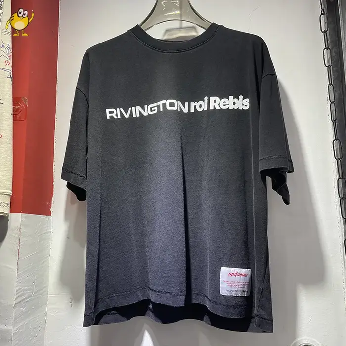 Vintage lavé RRR123 t-shirt hommes femme meilleure qualité ample Hip Hop mode classique tout-match d