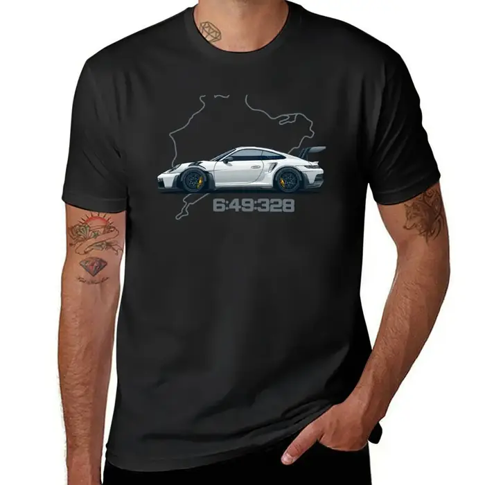 T-shirt GT3 RS Heinschleife pour hommes, imprimé animal uni, t-shirts vintage pour garçons, 992