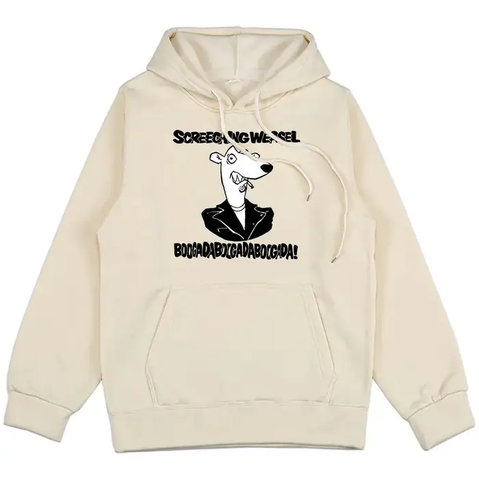 Sweats à capuche unisexes à la mode, bande de belette hurlante, impression graphique de dessin animé drôle PVD, streetwear hip hop masculin, vêtements à capuche