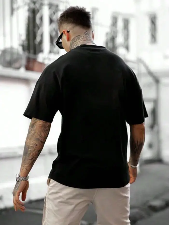T-Shirt à Manches Courtes en Coton pour Homme