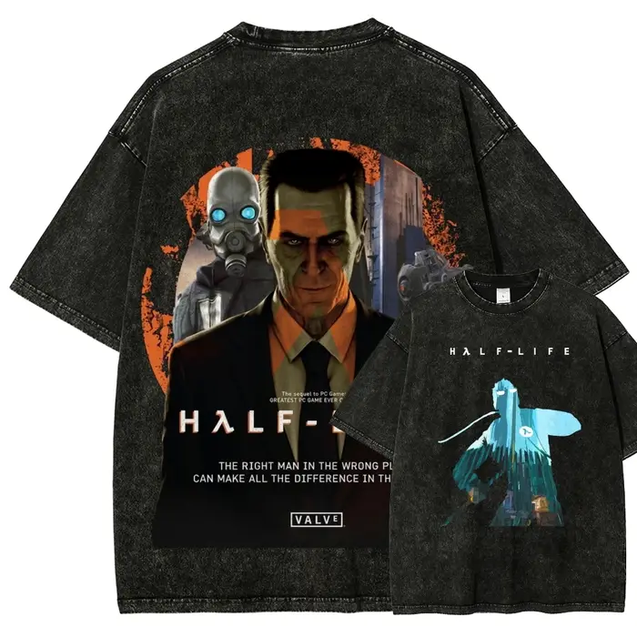 T-shirt délavé Half Life