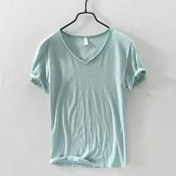 T-Shirt rétro à bords bruts pour hommes