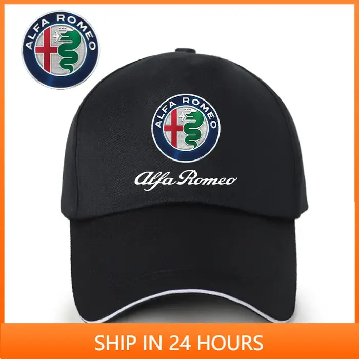 Casquette de Baseball unisexe décontractée, casquette de Baseball unie, chapeaux réglables à fermeture à pression pour Alfa Romeo giulia stelvio giulietta 159 147 156, accessoire