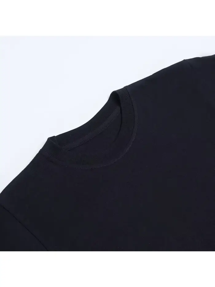 T-shirt décontracté pour homme 100% coton à manches courtes avec col rond