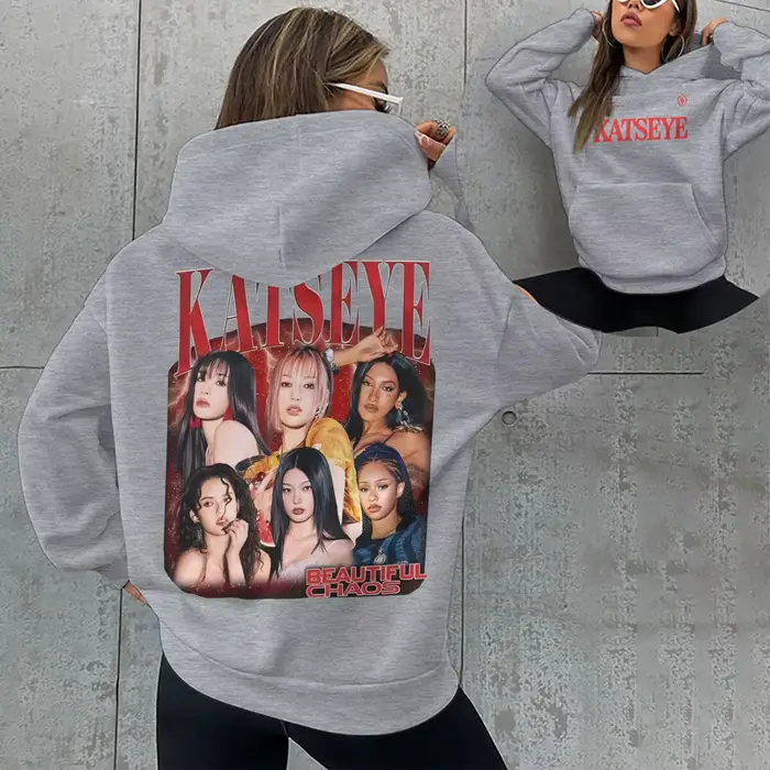 Sweat à capuche graphique vintage Katseye pour fans de la pop music