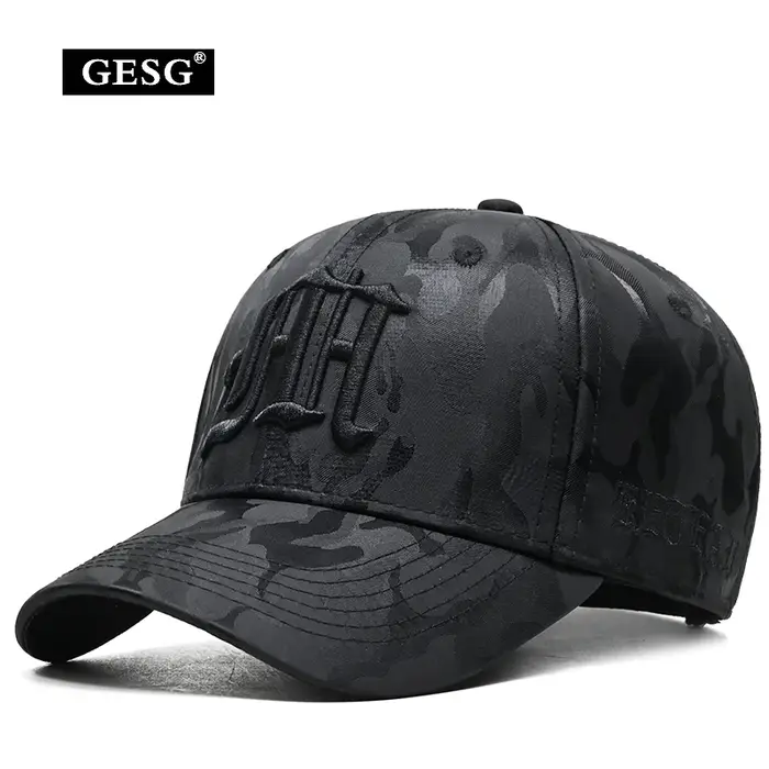 InlnDtor 2025 Casquette de baseball brodée camouflage Casquette tactique rigide à la mode pour homme