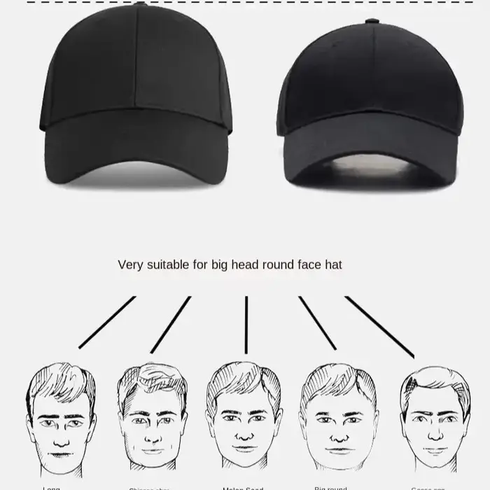 Casquettes de baseball à grosse tête pour hommes et femmes
