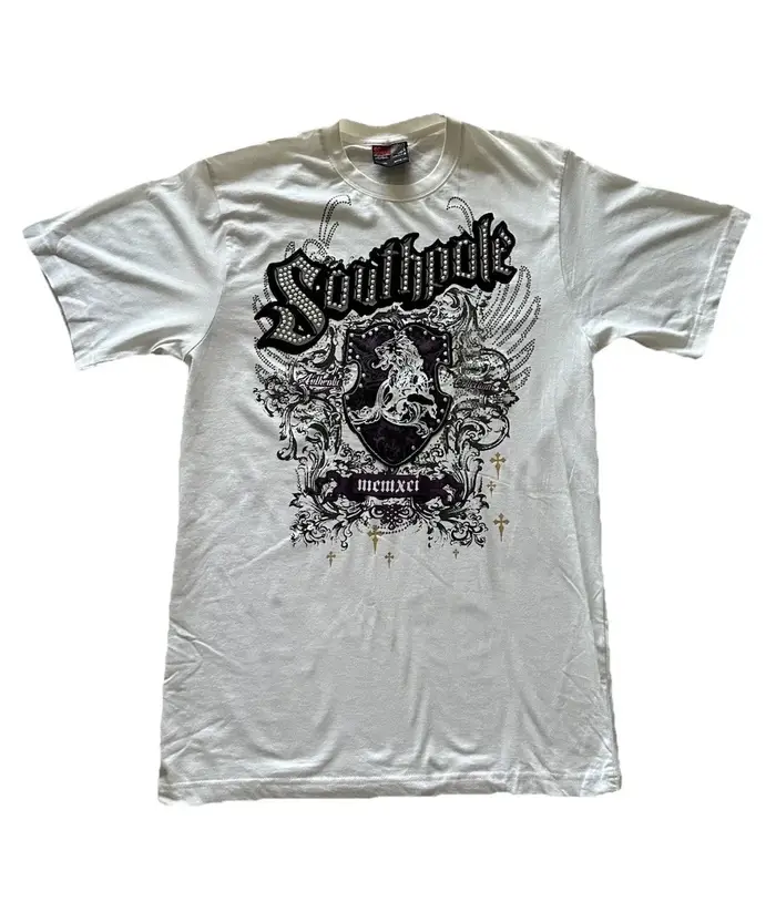 2000s SouthPole Street T-Shirt hommes rétro éclat en détresse Hip-Hop T-Shirt américain Graffiti mod