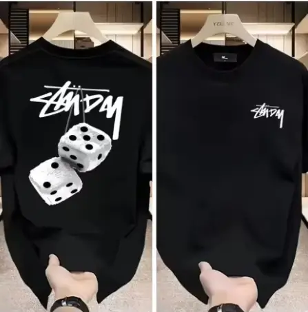 T-shirt homme tendance streetwear à manches courtes avec motif graphique, coupe ample, décontracté, 
