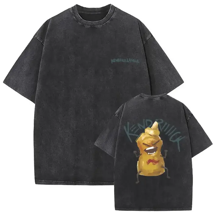 Le chanteur de rap Kendrick Lamar n'aime nos T-shirts rétro délavés. T-shirts d'été surdimensionnés 