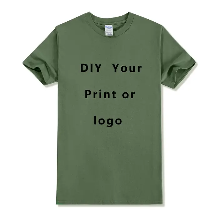 T-shirt Personnalisé 100% Coton pour Homme, Impression Avant et Arrière, Professionnel, Votre Propre
