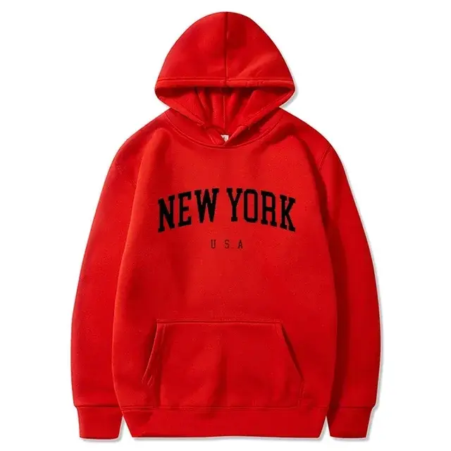 Hommes femmes New York états-unis ville sweats à capuche mode lettre imprimé graphique sweats ample 