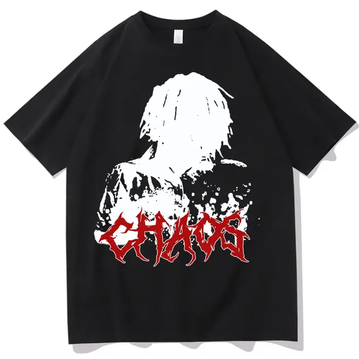 Ken Carson More Chaos Album 2025 T-shirt Harajuku col rond chemise décontractée cadeau