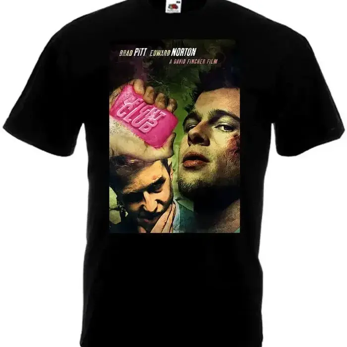 Fight Club v1 T-shirt noir avec affiche de film toutes tailles S 5XL