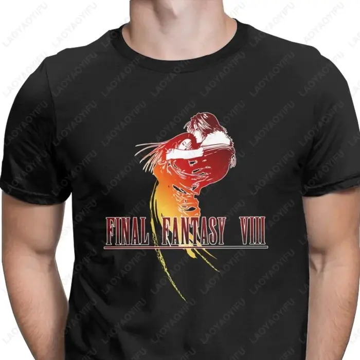 FF VIII t-shirts chemises de loisirs pour hommes col rond Final Fantasy jeu vidéo imprimé T-shirt haute qualité coton vêtements cadeau d'anniversaire