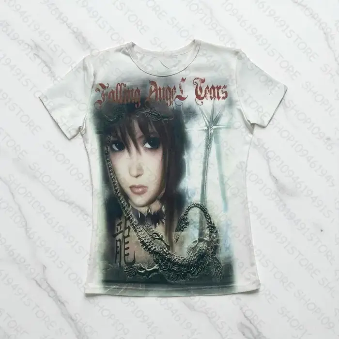 Vêtements pour femmes T-shirts Vintage Streetwear Harajuku dessin animé imprimé graphique T dessus d