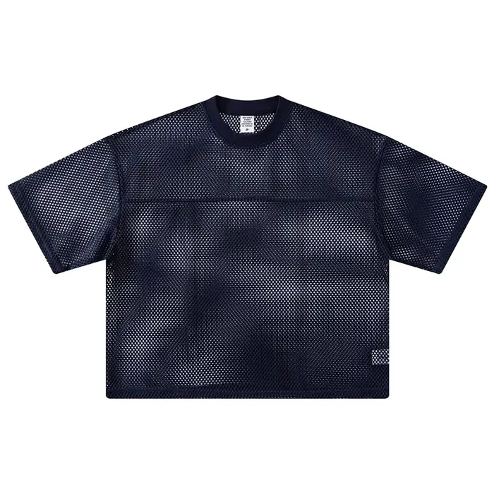 T-shirt en maille pour homme haut de gamme, coupe ample, style estival, déchiré, design polyvalent, 