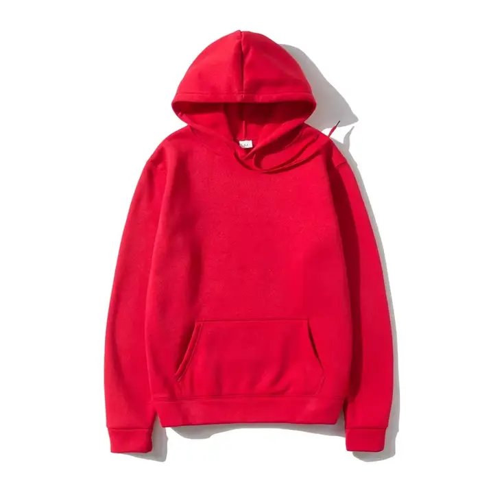 Hommes femme sweats à capuche mode couleur unie rouge noir gris