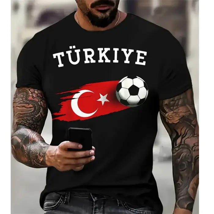 T-shirt à motif Türkiye Feel pour hommes