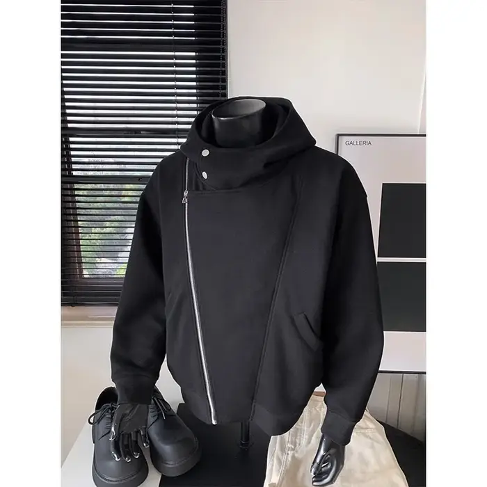 Sweat-shirt à capuche gris pour hommes et femmes, nouveauté automne-hiver 2026, veste épaisse et amp