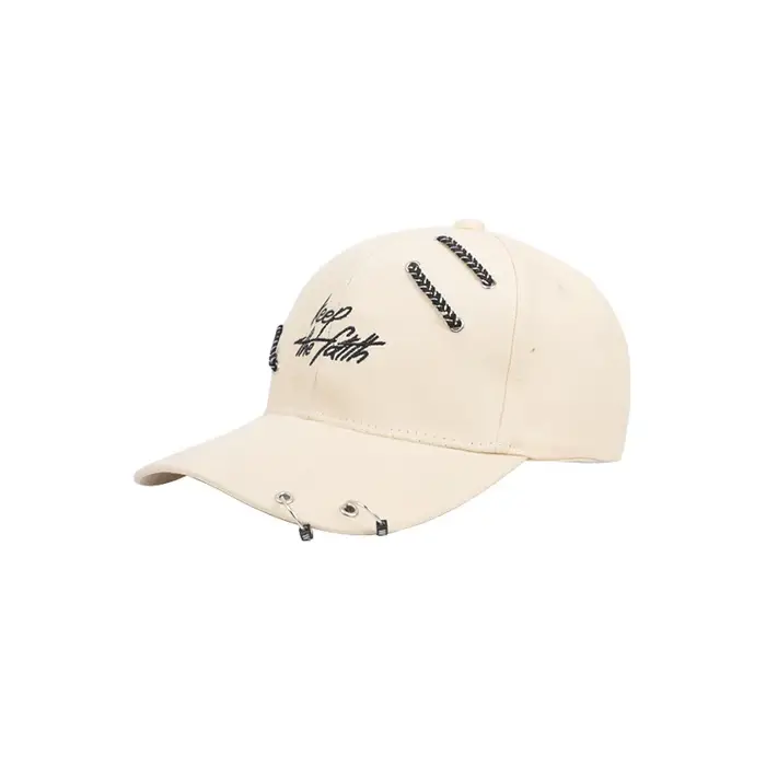 Nouvelle casquette de baseball grise pour homme avec détail corde, brodée, réglable, style Dad Hat, Hip Hop Streetwear, Snapback