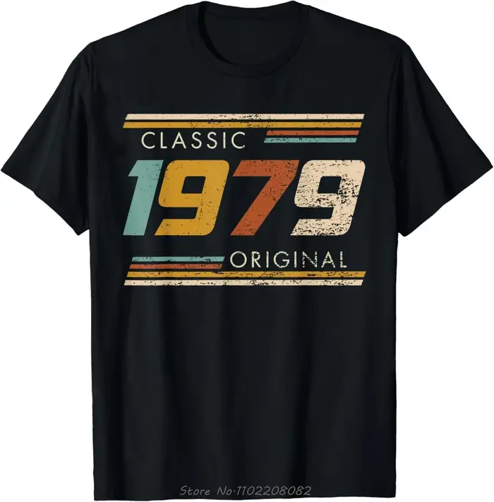 Nouveauté Vintage fabriqué en 1979 T-shirt hommes coton vêtements mode surdimensionné