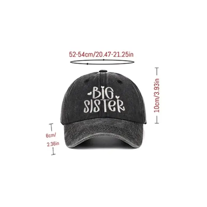 Casquettes tendance en coton délavé pour frères et sœurs