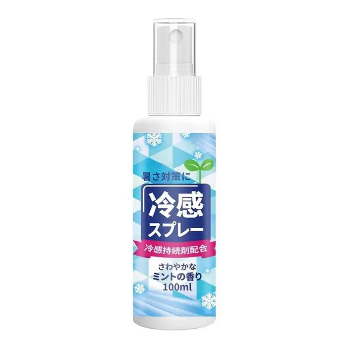 Spray Rafraîchissant Portable 100ml Effet Glacé pour Vêtements et Entraînement – Hydratation Longue 