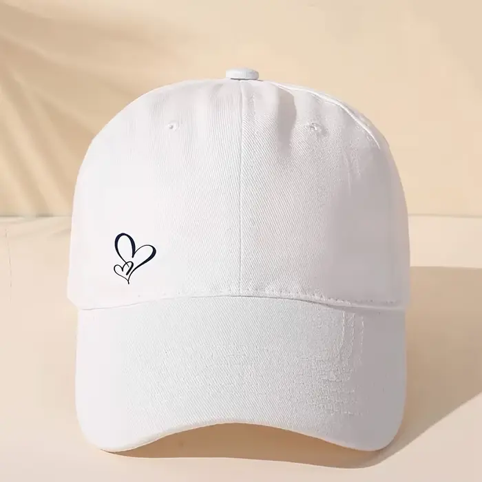 Casquette de baseball mignonne à motif de cœurs