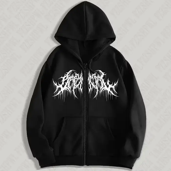 Sweat à capuche zippé Y2K pour homme, vêtements à imprimés graphiques, style Hip Hop, gothique, coll