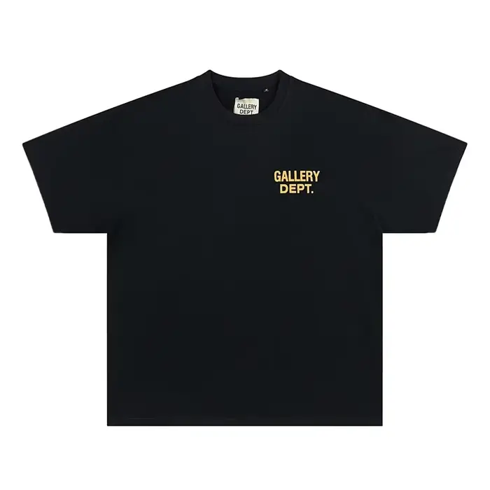GALLERY DEPT. pour hommes T-shirt noir et jaune imprimé HOLLYWOOD CA