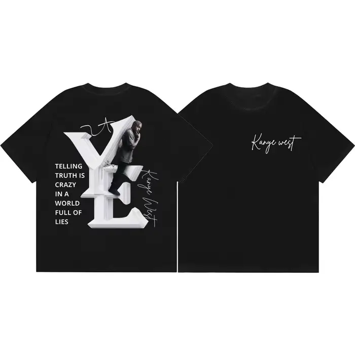 T-shirts Kanye West Merch de haute qualité, T-shirt à manches courtes pour hommes et femmes, décontr