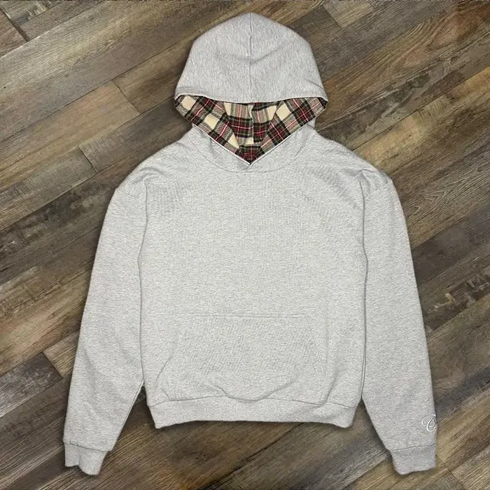 Sweat à capuche ample unisexe américain Hip-Hop imprimé écossais Y2K pour automne hiver hommes femmes