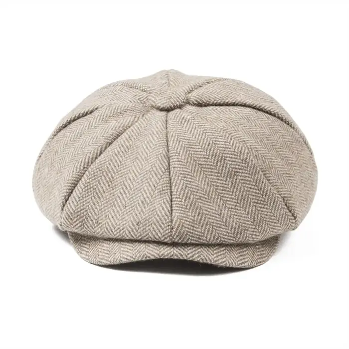 JANGOUL Casquette Baker Boy Petite Taille en Mélange de Laine, Casquettes Newsboy, Chapeau Plat à Ch