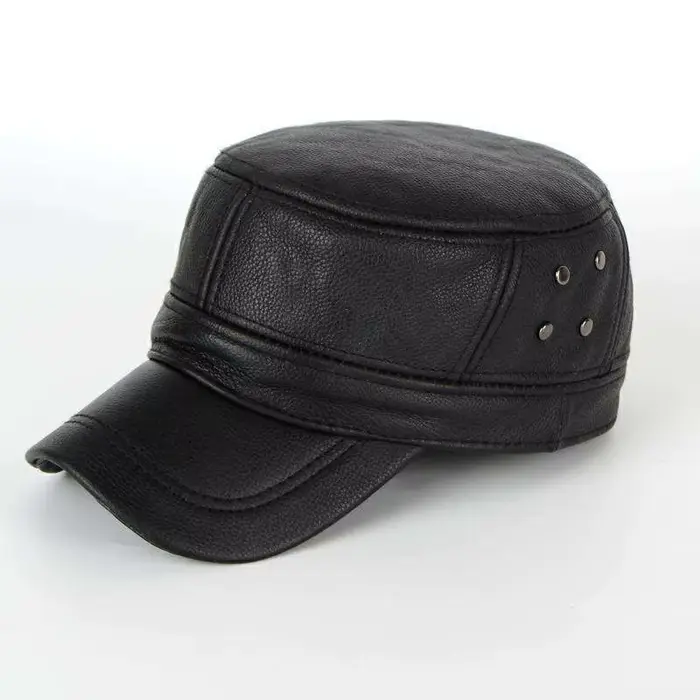 Casquette/béret de baseball en peau de mouton pour hommes – Chapeaux de mode décontractés d'automne et d'hiver pour jeunes âgés matures