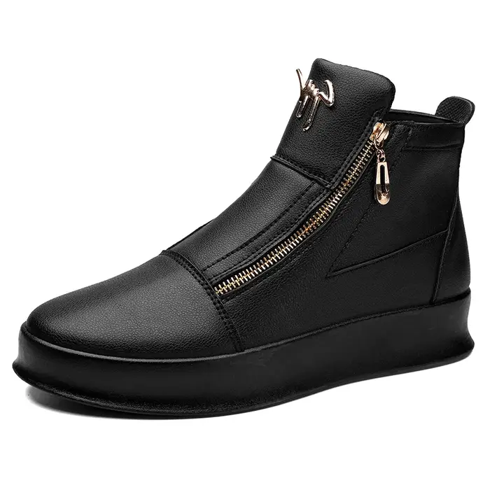 Marque de mode hommes baskets hautes offre spéciale plate-forme blanche chaussures décontractées