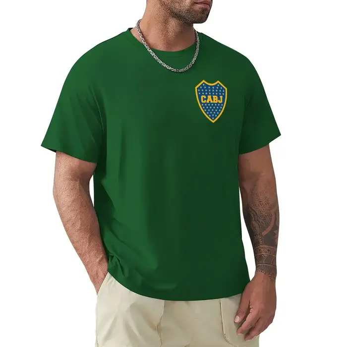 T-shirt Boca Juniors Vintage pour Homme – Col Rond, Style Manga Anime, Tissu Lourd, Mode 2024