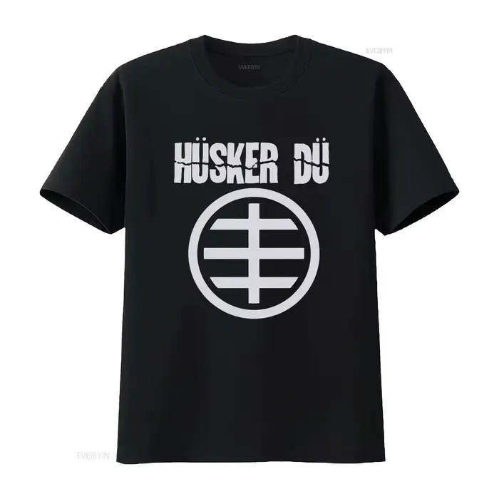 T-shirt imprimé HUSKER DU CIRCLE LOGO 1, petit bleu, vintage, lavé, élégant, pour un usage quotidien
