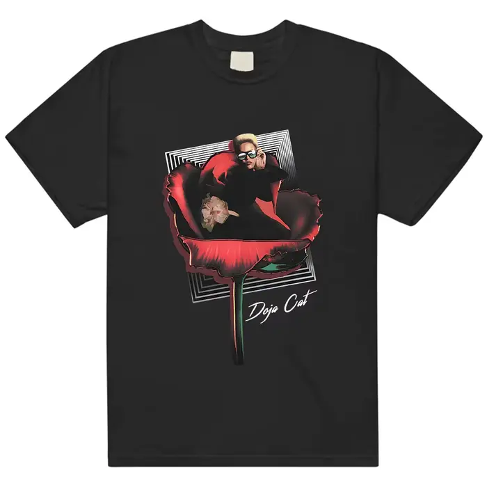 VIE IN BLOOM T-SHIRT Doja chat mode chanteur graphique t-shirts coton à manches courtes femme