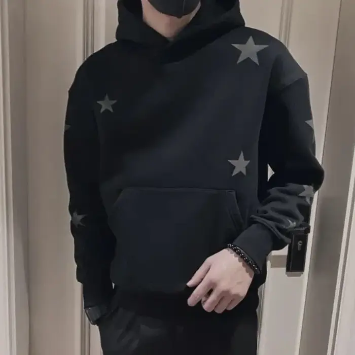 Sweat-shirt à capuche graphique pour hommes noir Hip Hop vêtements masculins ample luxe esthétique Emo années 90