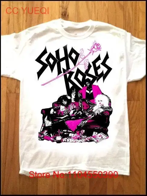 SOHO ROSES T Shirt 80s culte Glam Punk Heavy Metal Hair UK Indie Hanoi Rocks Dogs D'amour Wrathchild manches longues ou courtes